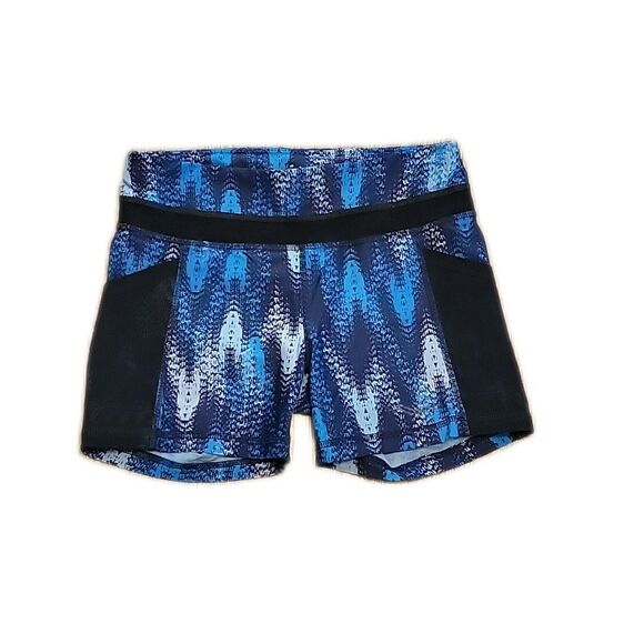 Saucony Athletic Workout Shorts ~ Sz M ~ Blue ~ Leg Pockets - Picture 1 of 4